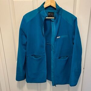 Figs On Shift Fleece Jacket, Women’s XL, Teal